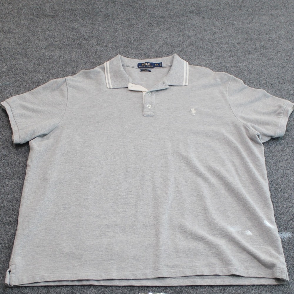 Polo Ralph Lauren Custom Fit‎ Grey Short Sleeve Polo Shirt XXL